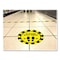 Avery Social Distancing Floor Decal, 10.5 in. dia, Please Wait Here, Yellow/Black Face, Black Graphic, 5PK 83020 - alternate 2